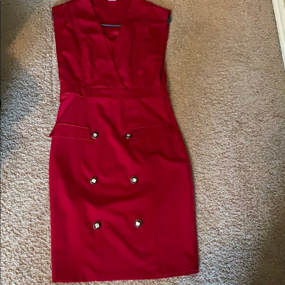 Burgundy colored dress